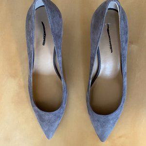 Ann Taylor Eryn Suede Pumps Gray Suede